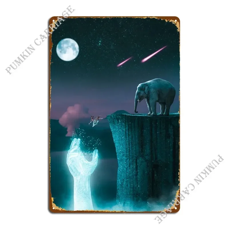 Rising Hand Metal Plaque Poster Printing Party Plates Cinema Club Tin Sign Poster