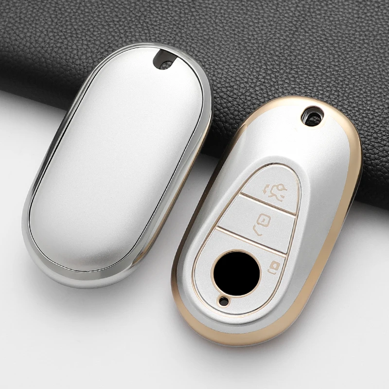 Soft TPU Car Key Case Cover For Mercedes Benz C E S Class GLC W206 W223 W214 E300 C260 C300 S450 S500 S400 keyless Accessories