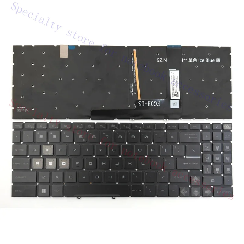 New For MSI Cyborg 15 A12VE A12VF A13VE MS-15K1 Bravo 15 B7EDP C7VE C7VF 17 C7UDX D7VF MS-158P Laptop Keyboard US Blue Backlit