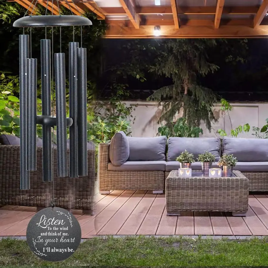 

Ветряные колокольчики для скорби по усопшему, 40-дюймовые мемориальные колокольчики для памяти об отце, матері, любимом, в знак соболезнования