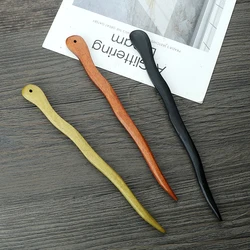 Retro Wave Shaped Wooden Hair Clips Pins Women Chopstick Hair Sticks Girl Chinese Ethnic Hair Accessories Headwear Jewelry Gifts