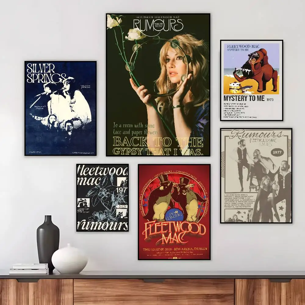 Band Fleetwood Mac Music Album Cover Poster canvas HD aesthetic Printing Paper Wall Art for Living Room Bar fashion Home Decor