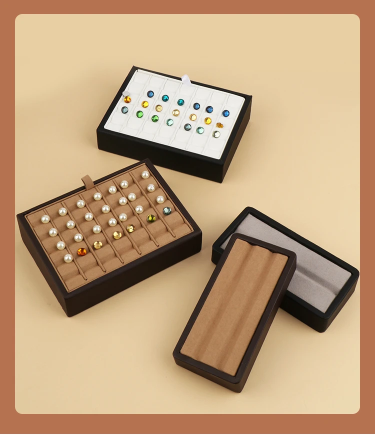 Jewelry Storage Box Gem Box V Groove Diamond Ring Face Bare Stone Color Treasure Bare Diamond Box Counter Sample Display Props