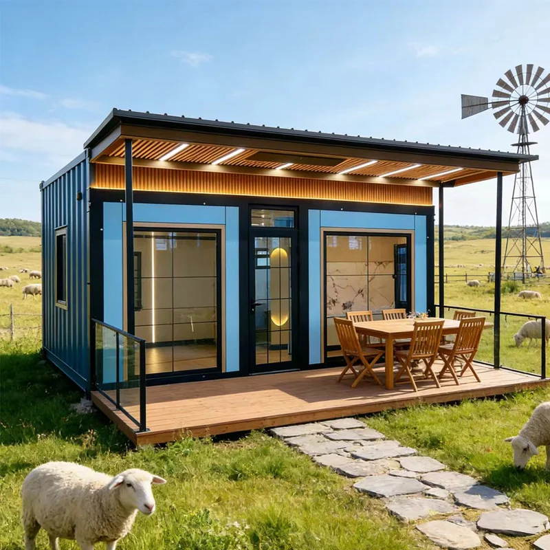 Elegant 40ft Expandable Prefab Container House Luxury Mobile Modular Folding Design for Leisure Living 20ft Add-on Option
