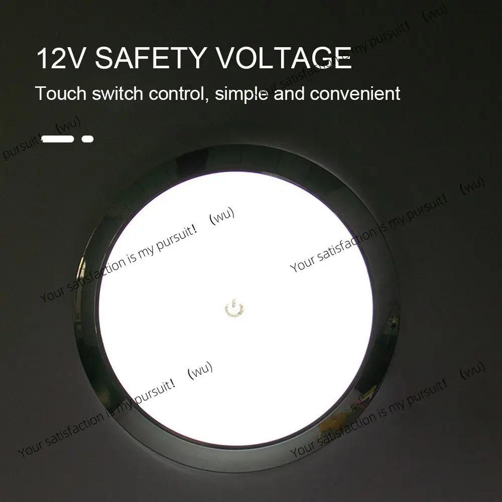 12V/24v Light Emitting Diode Touch Light RV Ultra-thin Round Top Light, Caravan Yacht Camper Reading Light