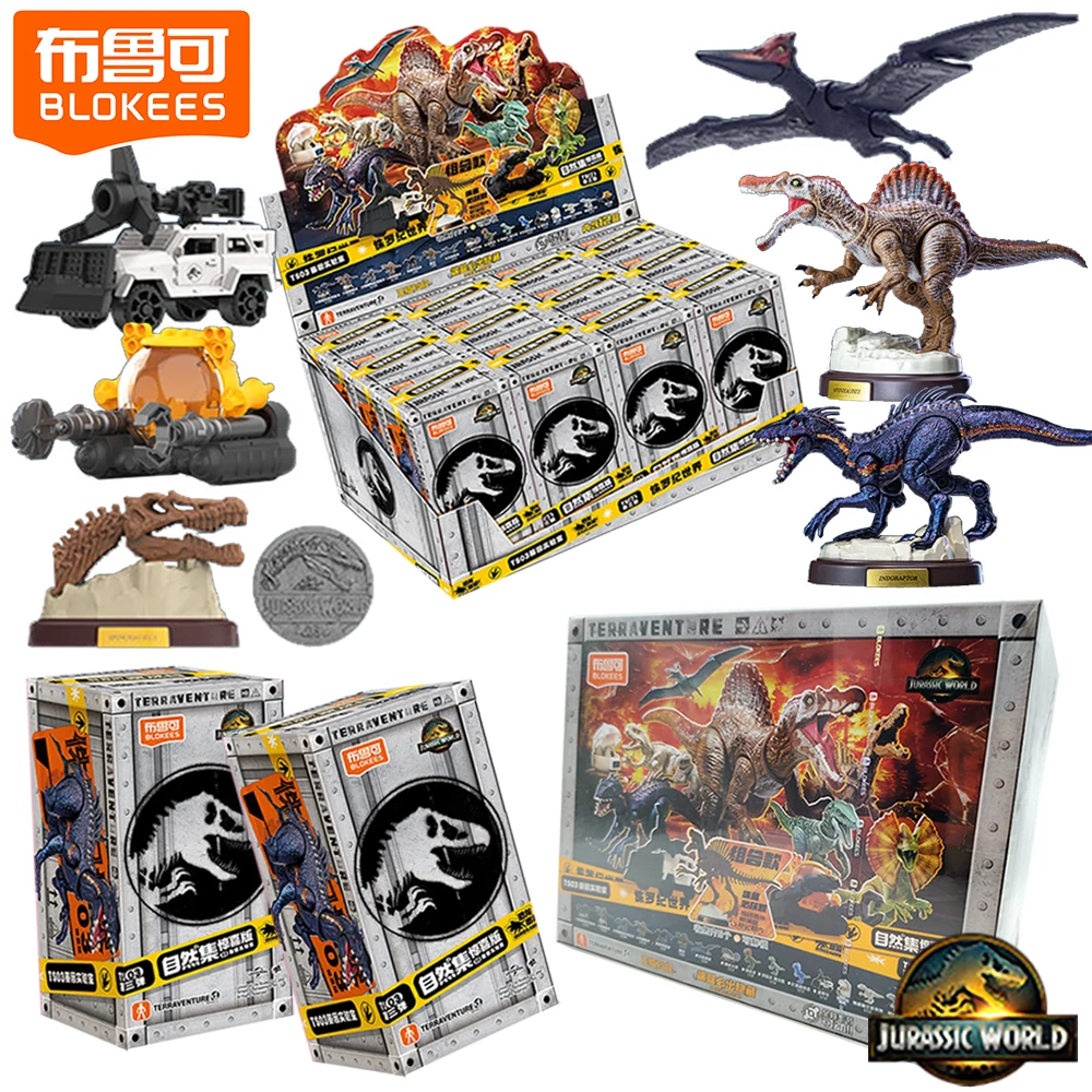 

BLOKEES Official Jurassic World Limited Edition Blind Box Toy Fans' Favorite Science Fiction Dinosaur Movie High Quality Model