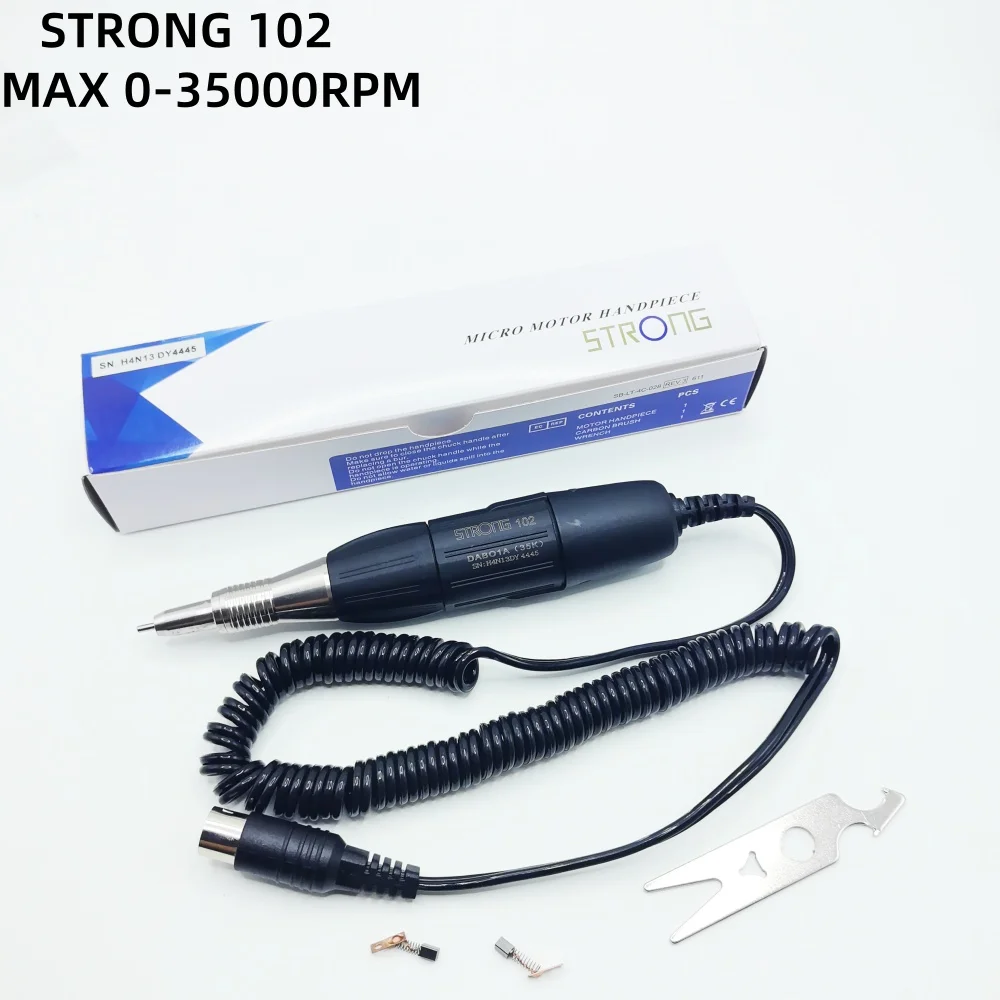 STRONG 210 102 Electric Nail Drill Pen Handle File Polish Grind Machine Handpiece Manicure Pedicure Tool Accessories 3 PIN