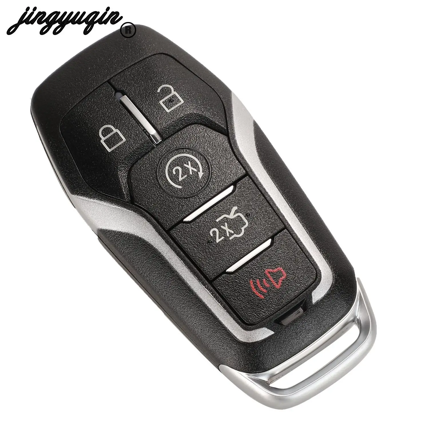 jingyuqin 3/4/5 Buttons Smart Remote Key Case For Ford Mustang Edge Explorer Fusion Mondeo Kuka Car Shell Fob Uncut Blade