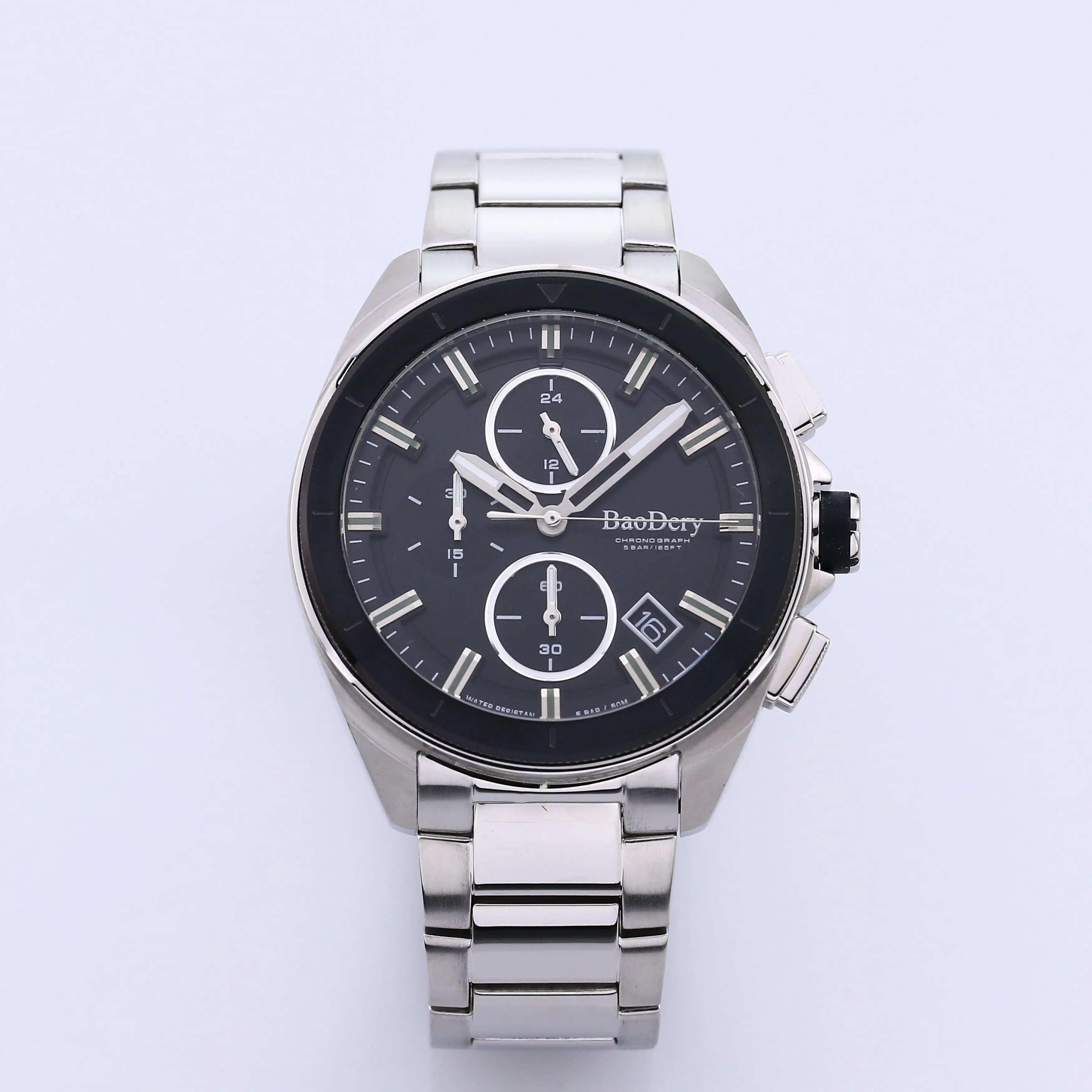 Distinctive 3 Subdial Layout, Caixa preta, 44mm