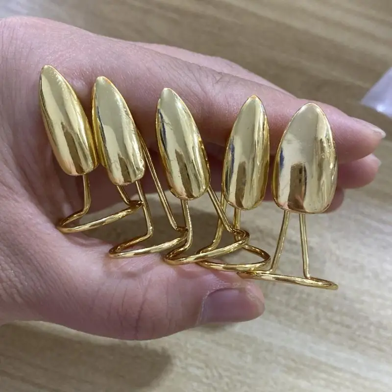 Pack of 5 Rings Exaggerated Personality Manicure Finger Rings Alloy Texture for Halloween Cosplay and Parties F3MD