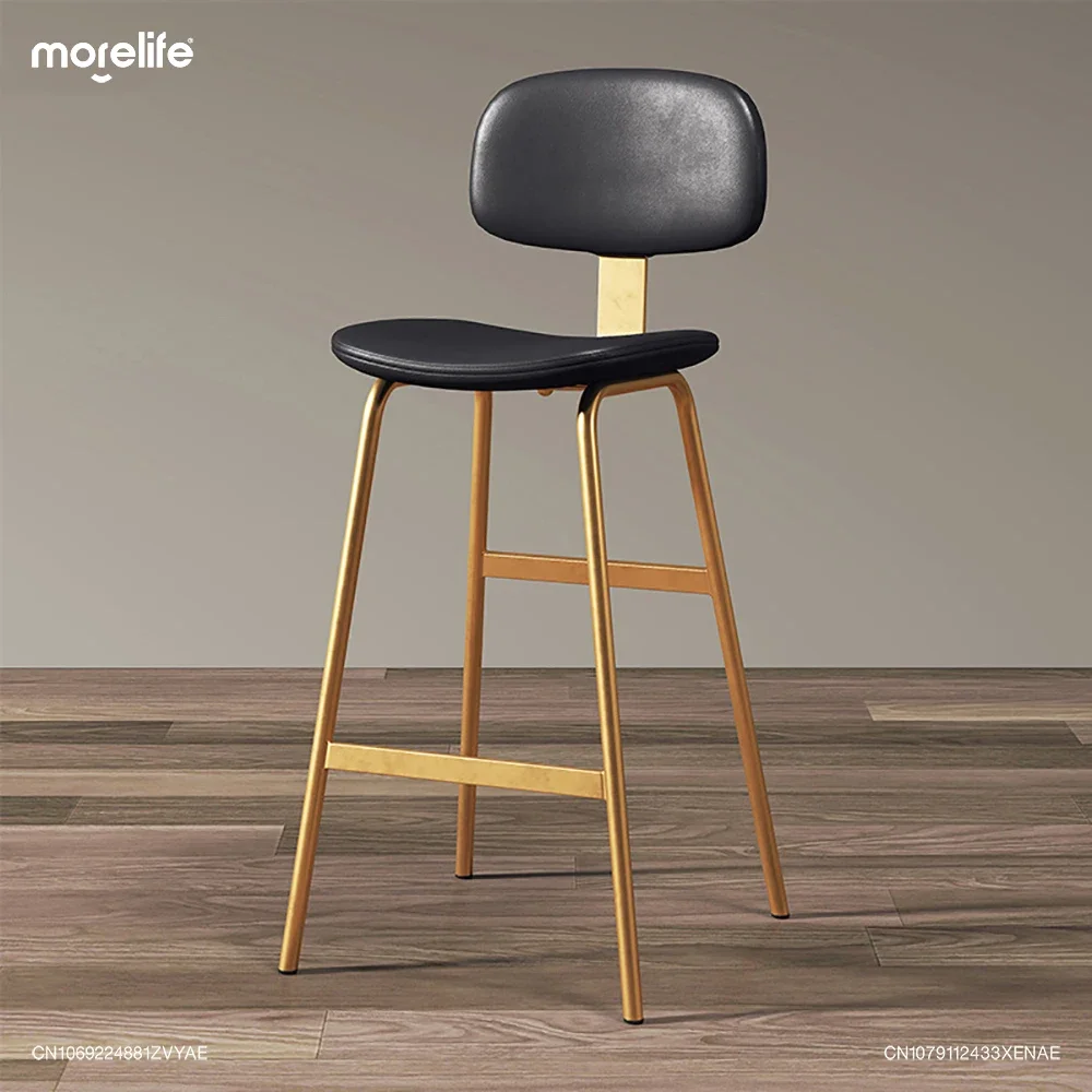 New Nordic Bar Chairs Modern Simple Light Luxury Counter Stools Leisure Creative Cafe Iron Art Bar Stool Checkout La Chaise