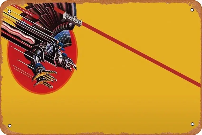 Music Judas Priest Band United Kingdom - Judas Priest Screaming For Vengeance Poster Metal Sign Tin Metal Retro Wall Decor for H