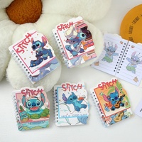 6/12pcs Creative Disney Stitch Memo Pad Coil Notepad Kawaii Notebook Stationery Label Planner Sticker Post School Supplies