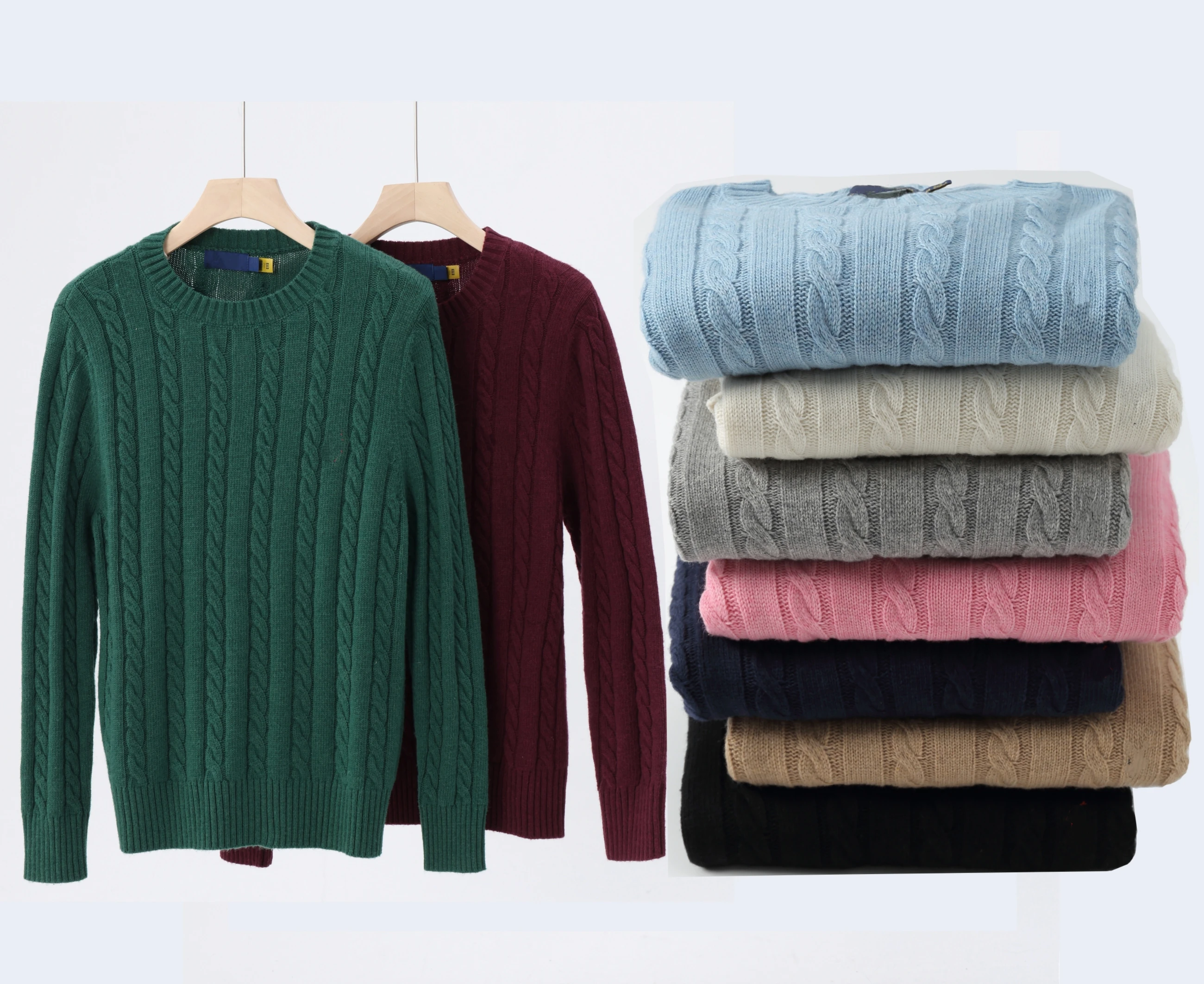 

Best-selling Pullover Round-neck Sweater for Men Solid Color with Embroidery Warm and Cozy Sweater.