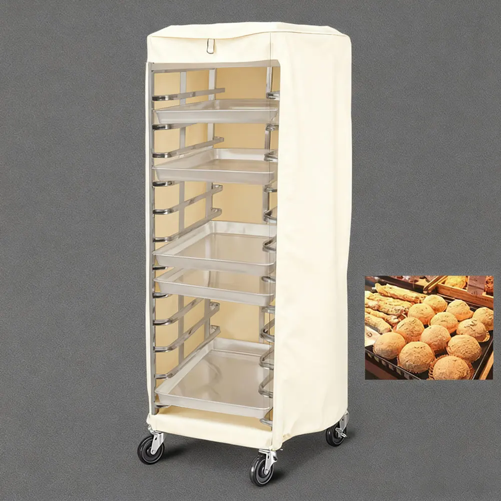 

1pc Pan Bracket Cover 59*72*163CM Waterproof Pan Rack Cover Dustproof Bakery Rack Protection Grey/coffee/white Protective Covers