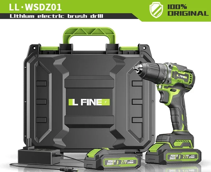 

24V Brushless Cordless Drill Impact Driver Combo Kit electric screwdriver with (2) 2.0Ah Batteries and 2A Charger