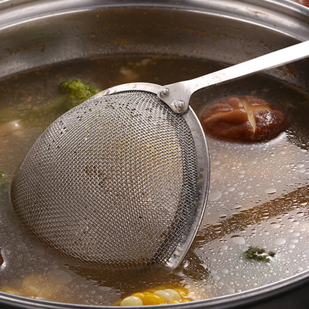 

Stainless Steel Colander With Handle Fine Mesh Strainer For Tea Coffee Flour Sifting Kitchen Baking Juice Filtering Rust