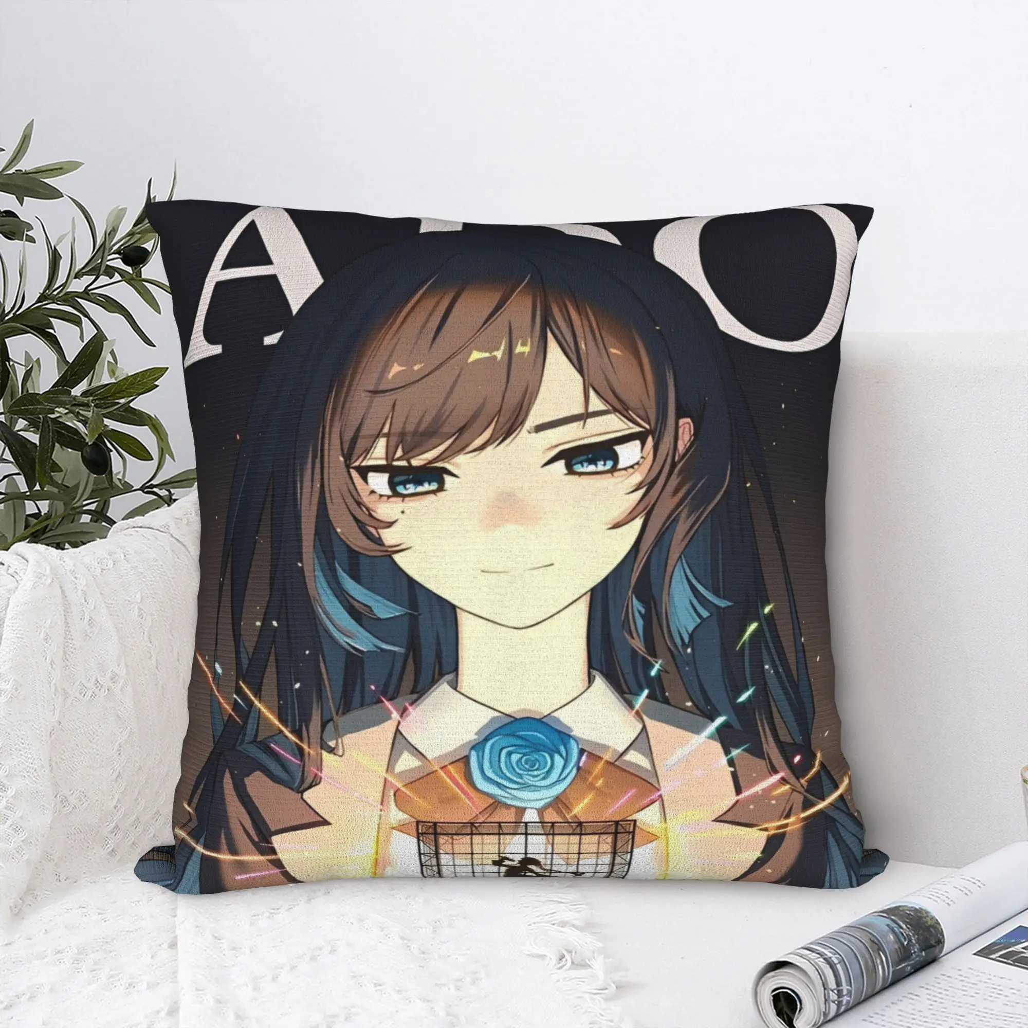 Ado Hibana World Tour Square Pillow Covers Polyester Seat Japan Singer Cushion Case Funny Decorative Pillow Cover 45*45
