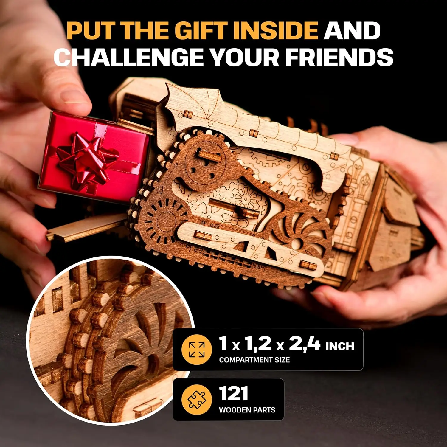 Space Rover Puzzle Box - Escape Room in a Box - Space-Themed Brainteaser - 3D Puzzle Game for Adults & Kids - Unique Wooden Puzz