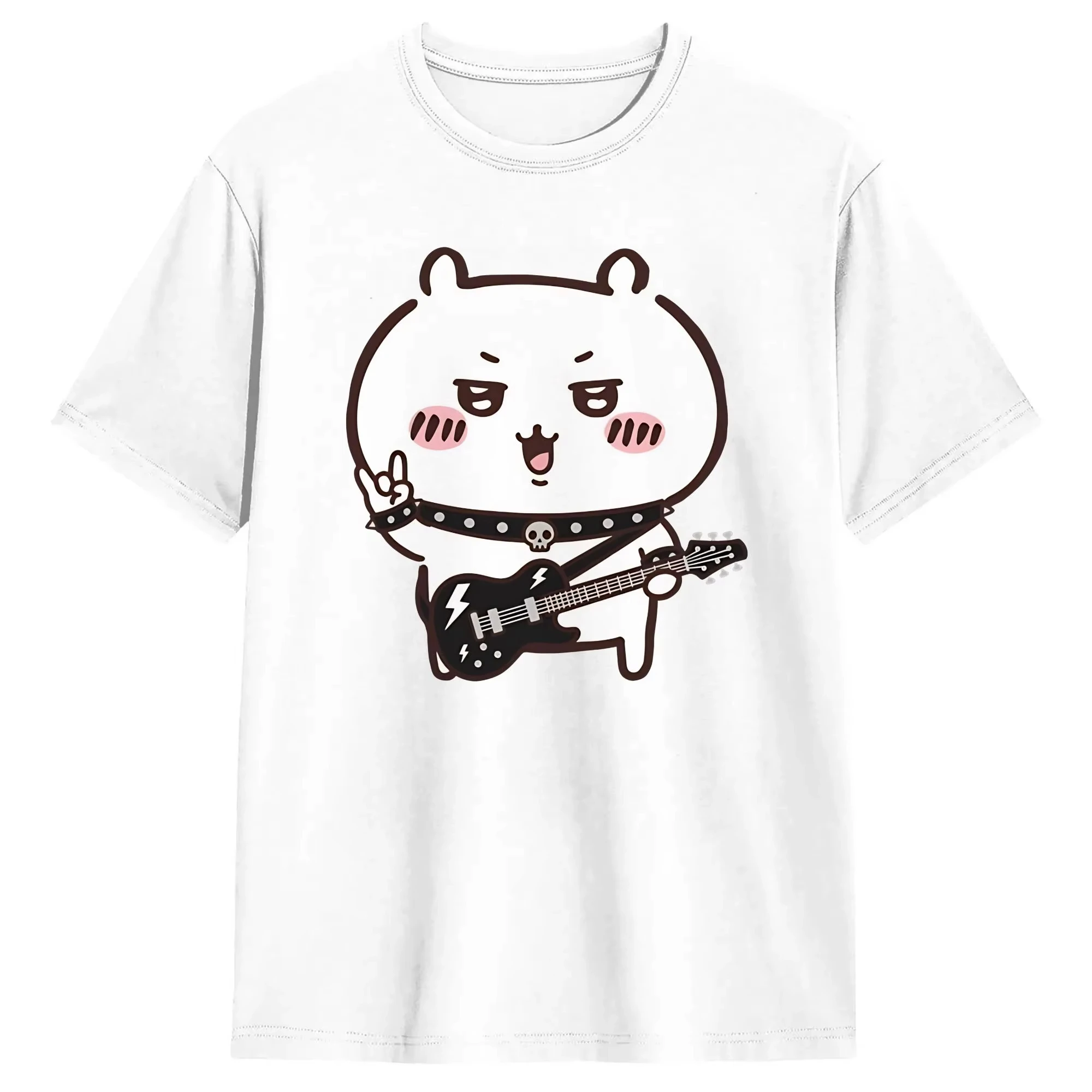Chiikawa Cute Kawaii Anime Starry Tee Men's Women's Black Retro Cool Graphic Art Print Oversized Short Sleeve Streetwear Top