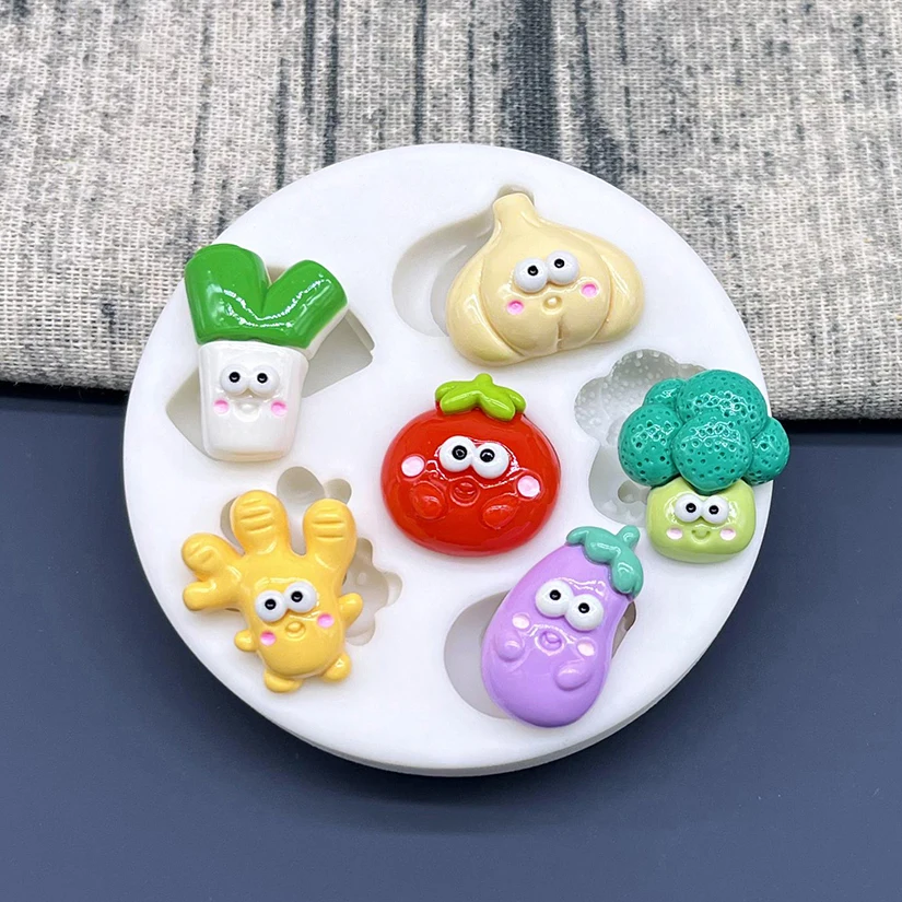 Tomato Ginger Garlic Broccoli Silicone Mold Sugarcraft Chocolate Cupcake Baking Mold Fondant Cake Decorating Tools