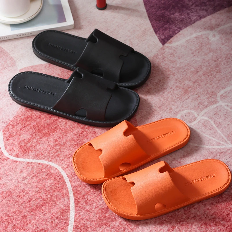 2024 Slippers For Women Home Lightweight Summer Indoor Leisure Sandals Couples Simple Bathroom Bathing Anti-Slip