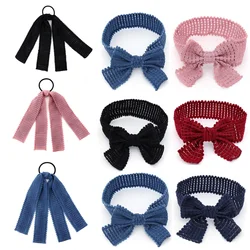 A18 001M Chenille Hair Bows Cute Hairpins Girls  Hair headband Barrettes Solid Clip Kids Headwear Fashion Hair Accessories