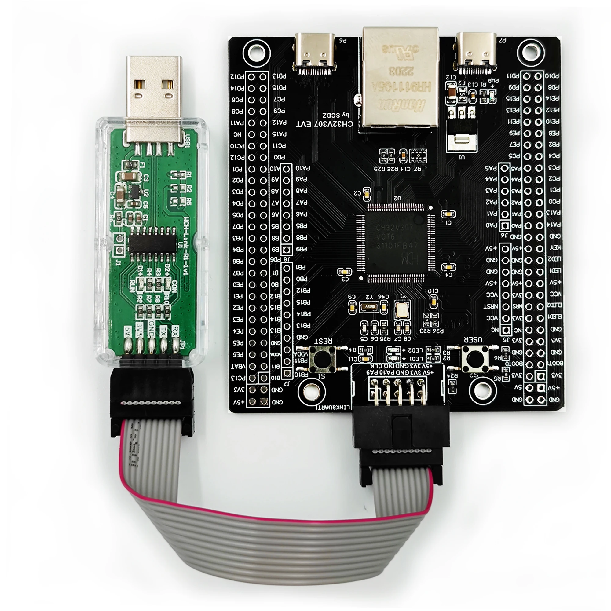 CH32V307 Evaluation Board RISC-V MCU Onboard Wch-link CH32V307VCT6 CH32V307V-EVT-R1 WCH