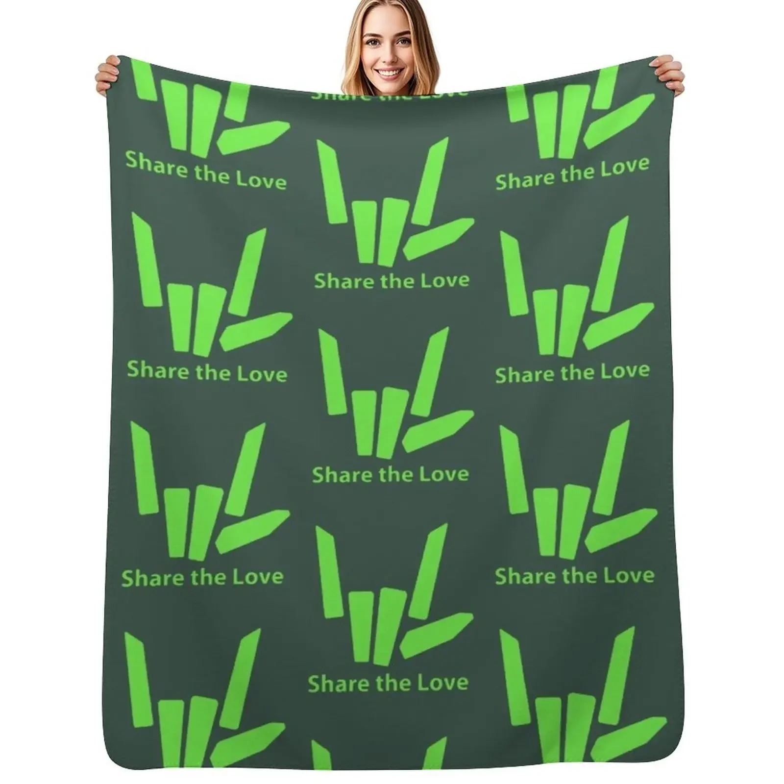 

Get Here Kids Original share The Love Throw Blanket Thermals For Travel Beach Soft Big warm for winter Blanket