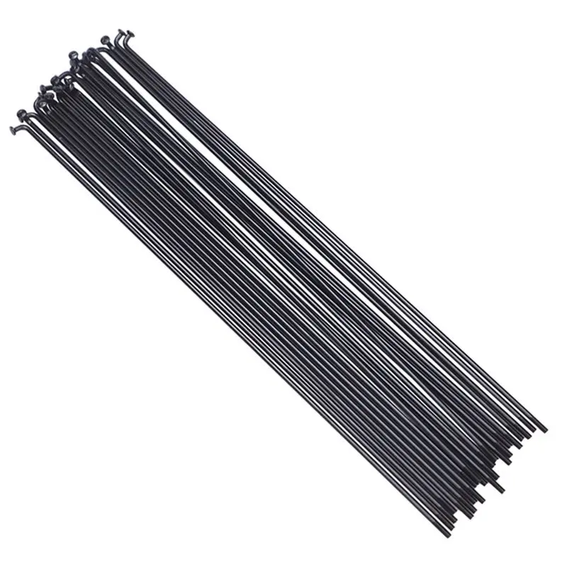 High Carbon Steel 300Mm Bicycle Spokes 12 Gauge 45 Black Universal Bike Wheel Spokes Heavy Duty High Tensile