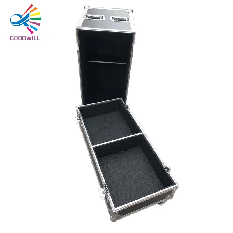 Plywood Flight Case, 12mm Fireproof Aluminum Rack Case with Wheels, for HDL 20, Heavy Duty Waterproof Audio Equipment Case