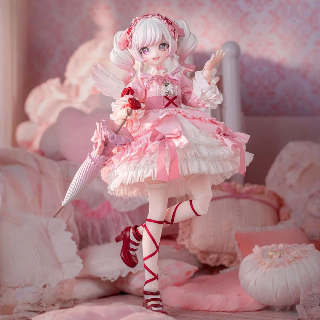 Genuine Light Nightmare Twins Series Angel & Demon 22cm Mjd Limited Action Figure Hanging Card Cute Anime Character Model Gift