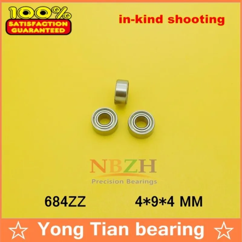 Free Shipping NBZH Bearing10 PCS Thin Wall Deep Groove Ball Bearing 684ZZ  684-2RS 4*9*4 Mm ABEC-5