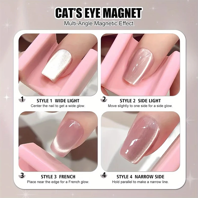Neues Katzenaugen-Magnetwerkzeug für Nagelkunst, Katzenaugen-Magnetstab für Katzenaugen-Gel-Effekt, spezielle Samt-5D-Maniküre, Salon-DIY-Magnetwerkzeuge – Detail 2