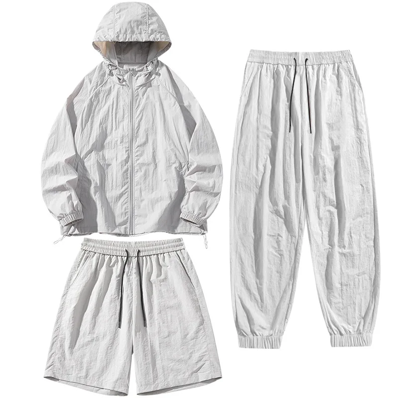 

Men Women UV Protection Outdoor Sport Set Nylon Ice Silk Breathable Hat Included Spring Summer Autumn Climbing Hiking Gear