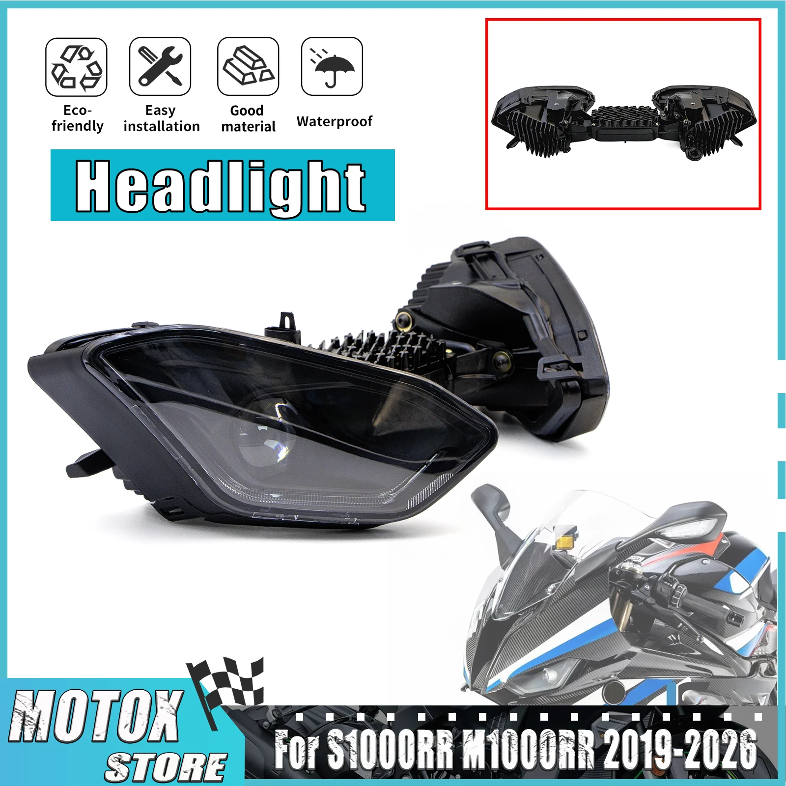 LED Headlamp Light Fit For 2019 - 2026 S1000RR M1000RR Headlight Assembly S 1000 RR S1000 RR 2020 2021 2022 23 24 2025 M 1000RR