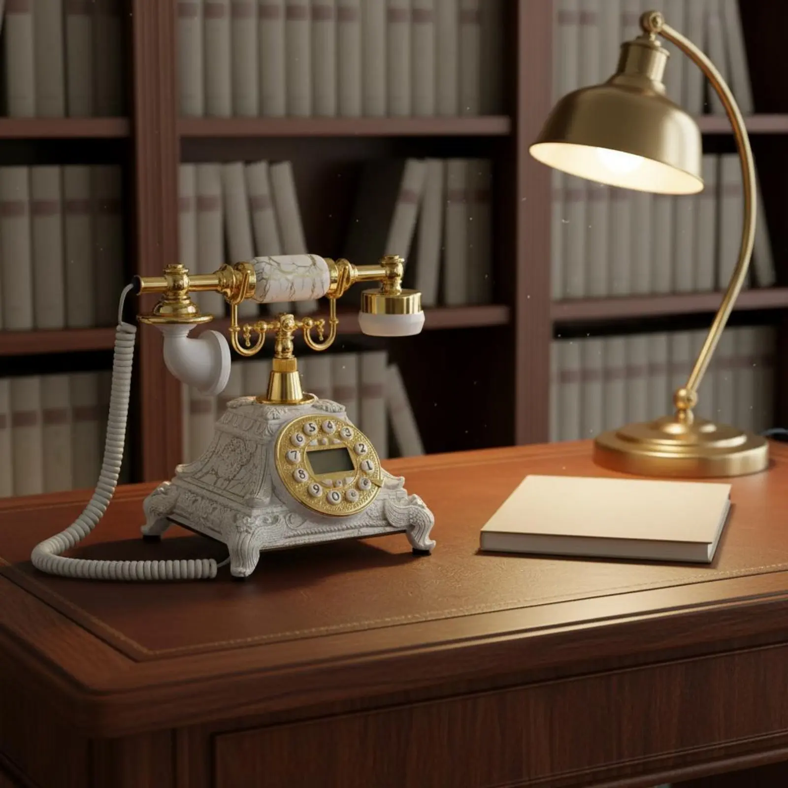 Vintage Button Phone Ornate Antique Desk Phone Antique Desk Telephone Clear Call Vintage Telephone No Batteries for Office