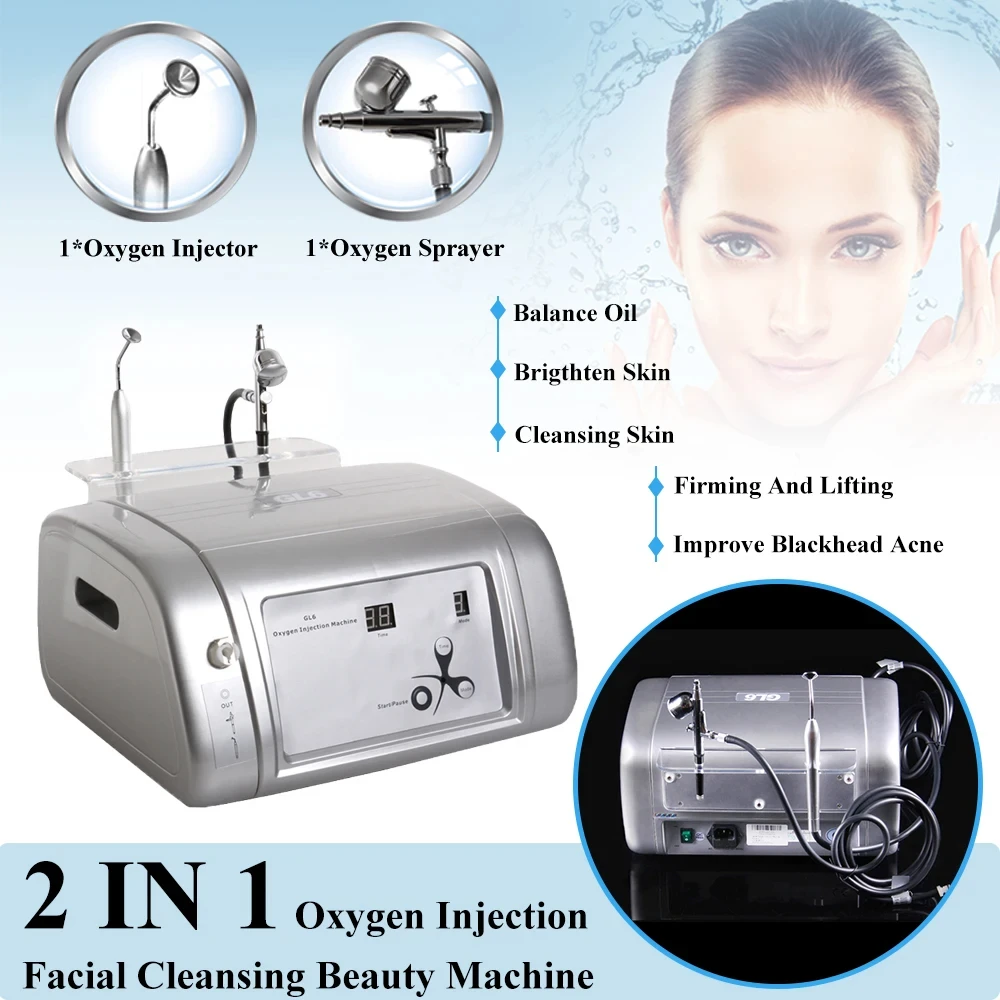 Skin Activating Hydrating Oxygen Injection Machine Water Oxygen Jet Sprayer Facial Cleansing Beauty Device SkinRejuvenation