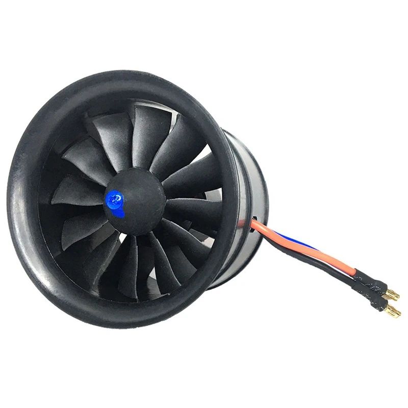 EDF 70Mm 2300KV 6S 12 łopatek RC wentylator śmigło z silnikiem bezszczotkowym do RC JET Drone Model części zamiennych