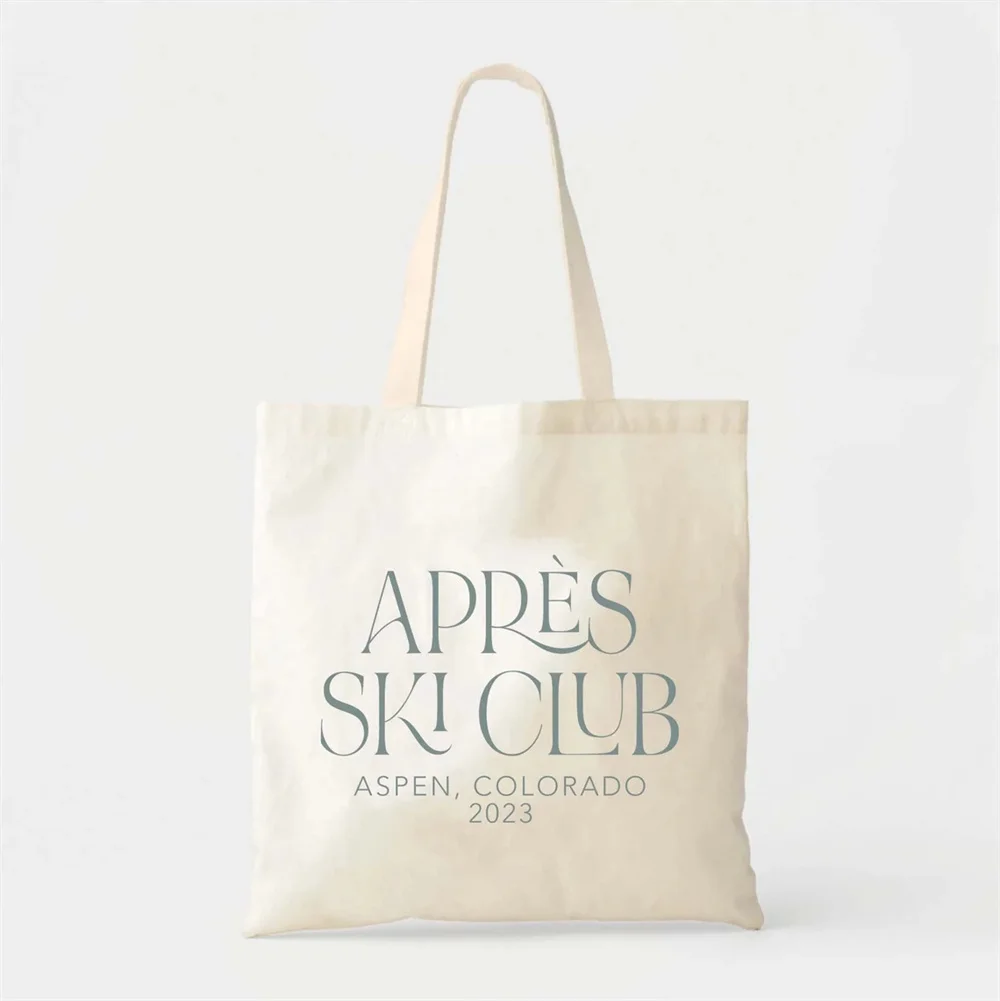 Apres Ski Tote - Mountain Welcome Tote - Altitude Kit - Ski Mountain Favor Bags - Winter Sports - Ski Weekend Gift Bag - Winter