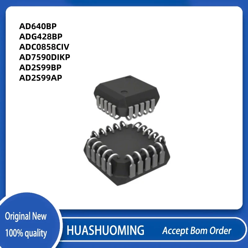 

5Pcs/LoT NEW AD640BP AD640 ADG428BP ADG428 ADC0858CIV ADC0858 AD2S99BP AD2S99AP AD2S99 PLCC20