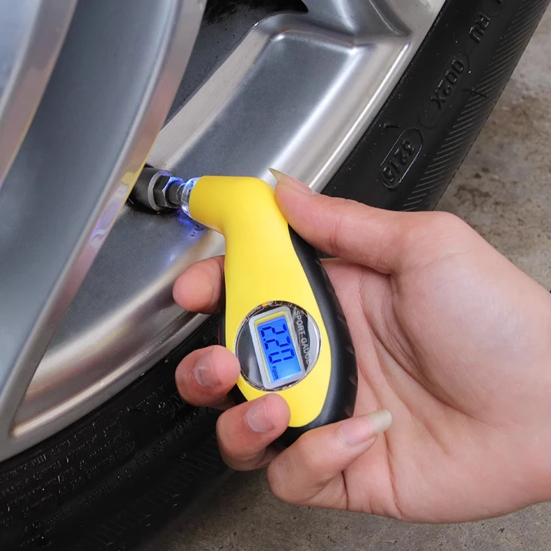 

Highly Accurate Auto Motorcycle Tyre Pressure Digital Meter Portable LCD Display Tire Pressure Monitor