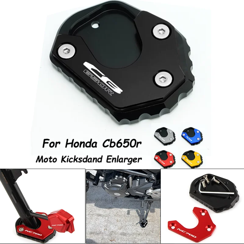 

For Honda Cb650r Cb 650R Motorcycle Accessories CNC Kicksdand Enlarger Foot Side Stand Extention Enlarge Pad Support