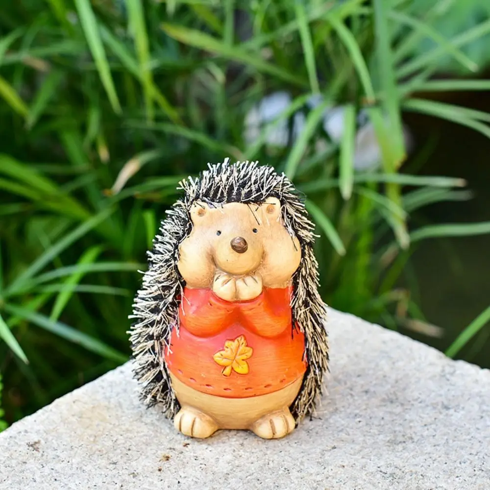 

3pcs Desktop Ornament Ceramic Hedgehog Statue Cute Creative Animal Sculpture Cartoon Waterproof Miniatures Figurine Cabinet