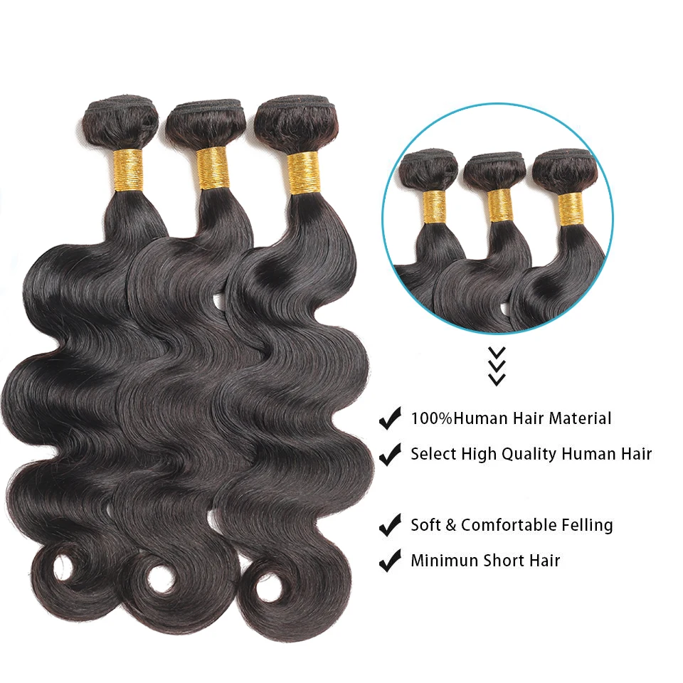 13A Body Wave Human Hair Bundles Burmese Hair Weaving Natural Black 1/2/3 Bundles Deal Virgin Hair 30 Inch Raw Hair Extensions