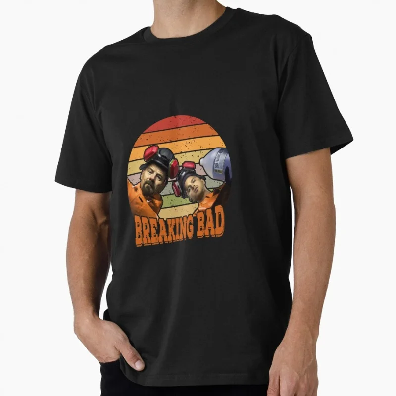 

0506 Vintage Crime Movie Breaking Bad Gift t shirt Men's 100% cotton O-Neck Short Sleeve Graphic clothes All size tee S-6XL