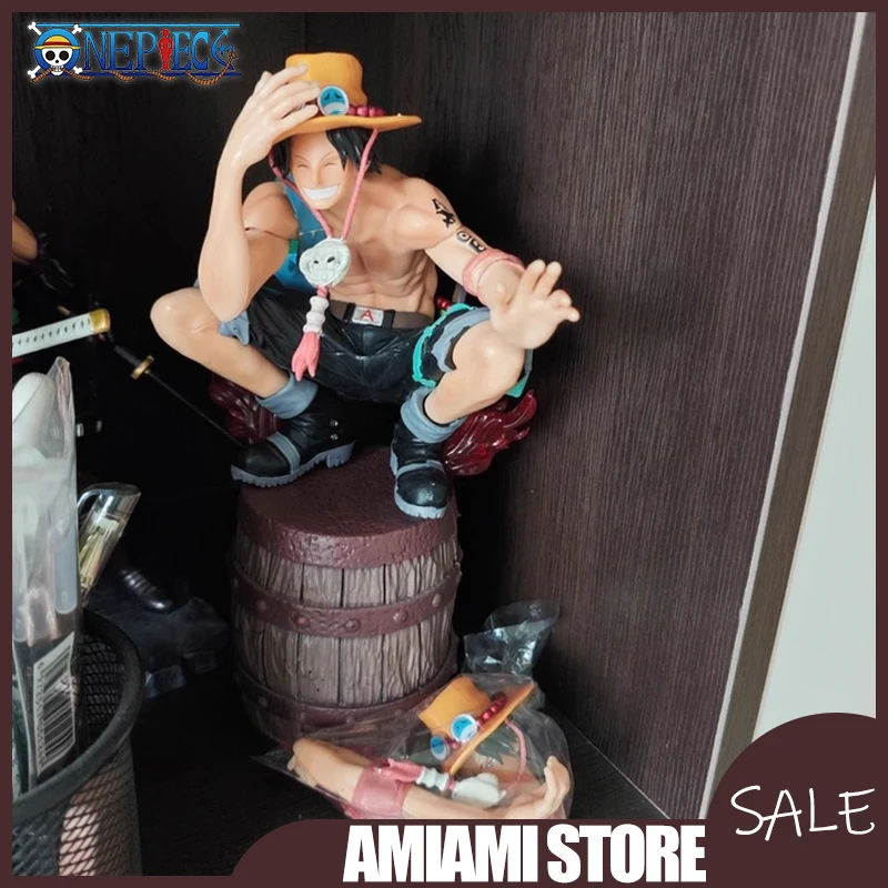 

30 см One Piece GK Portgas D Ace Flame Fist Статуя Fire Logia Сцена Модель Аниме Фигурка Коллекционный Орнамент База Подарки для фанатов