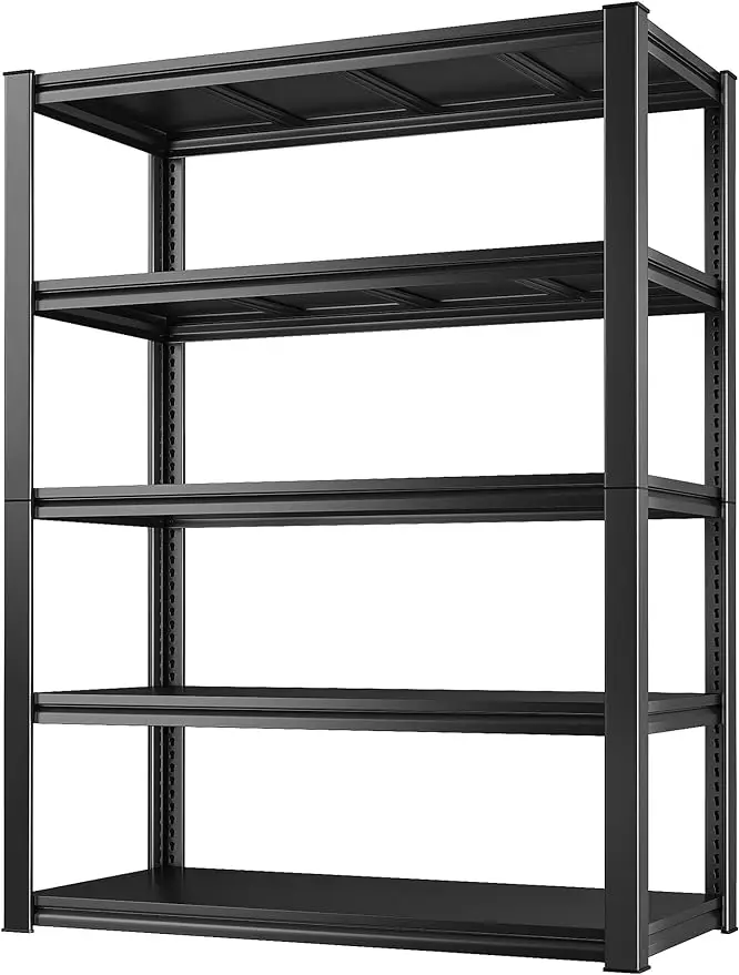 Raybee Garage Shelving Heavy Duty Storage Shelves 2000LBS Adjustable Garage Storage Shelves 5 Tier Metal Shelving Unit for Garag