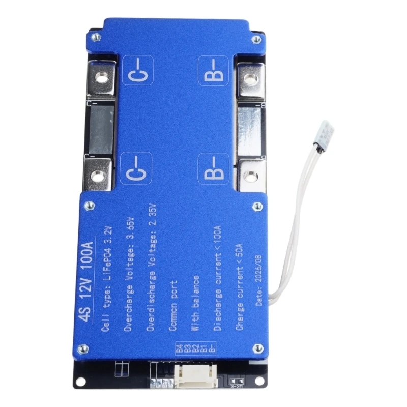  Effective 4S LiFePO4 Battery Protections Module 100A Discharge Aluminum Case Thermals Management Equalizers Module