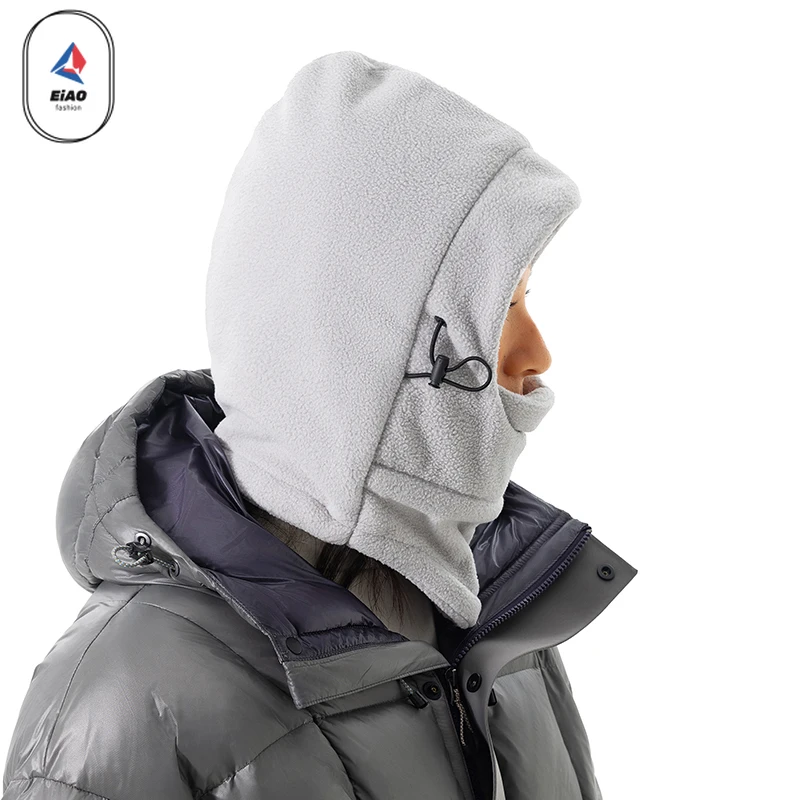 الشتاء الصوف قبعة الرجال سمكا قبعة صغيرة سدادات حماية الأذن محبوك قبعات الصوف وشاح للرقبة قبعة في الهواء الطلق يندبروف أفخم قبعات التزلج الدافئة #5